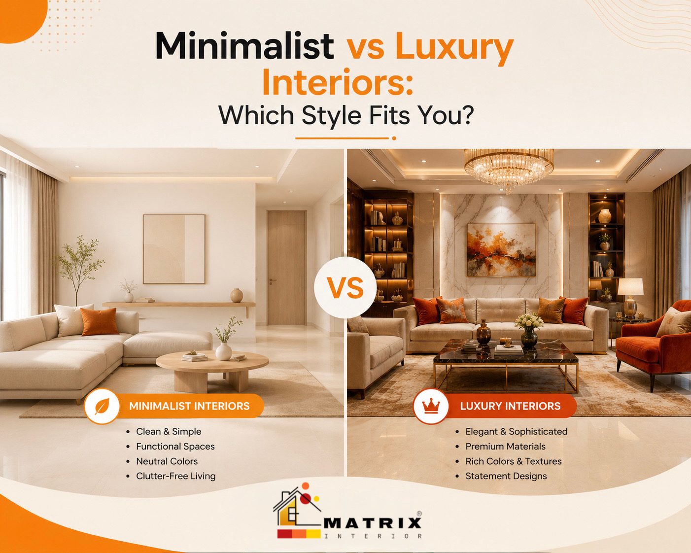 Minimalist vs Luxury Interior: Which Style Fits You Best ?