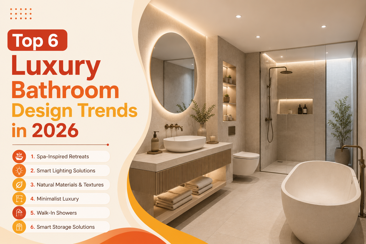 Top 6 Luxury Bathroom Design Trends in 2026